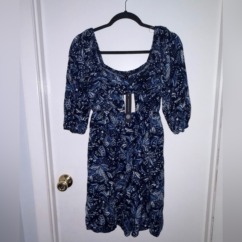 ASU WISH | Women’s Medium | New | NWT | Off Shoulder | Blue | Floral | Dainty - Picture 10 of 15